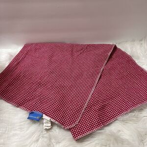 Tiddliwinks Cotton Baby Receiving Blanket Red White Plaid Gingham 27x28”